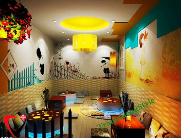 Vẽ tranh tường quán cà phê, karaoke, bar, nhà hàng TP Vinh Nghệ An
